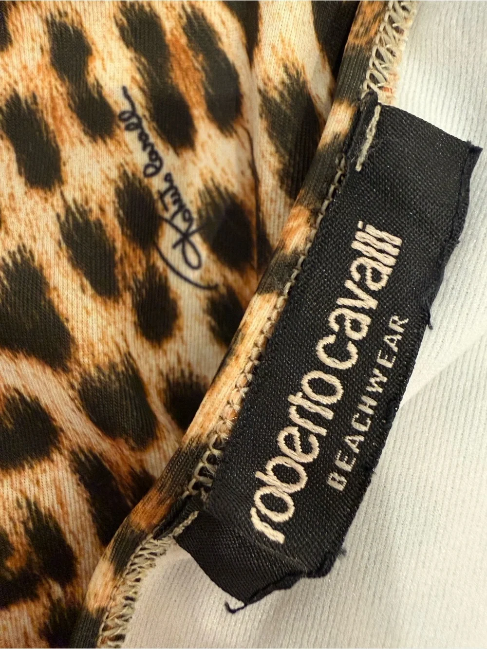 Roberto Cavalli Leopard One Piece Bodysuit Swimsuit S New Backless Beachwear - Picture 11 of 11